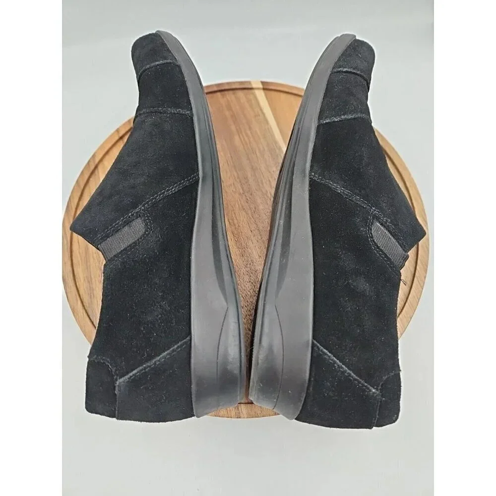 Naturalizer Natural Soul Shoes Womens 9.5 M Black Suede Slip On Zip - Picture 7 of 7